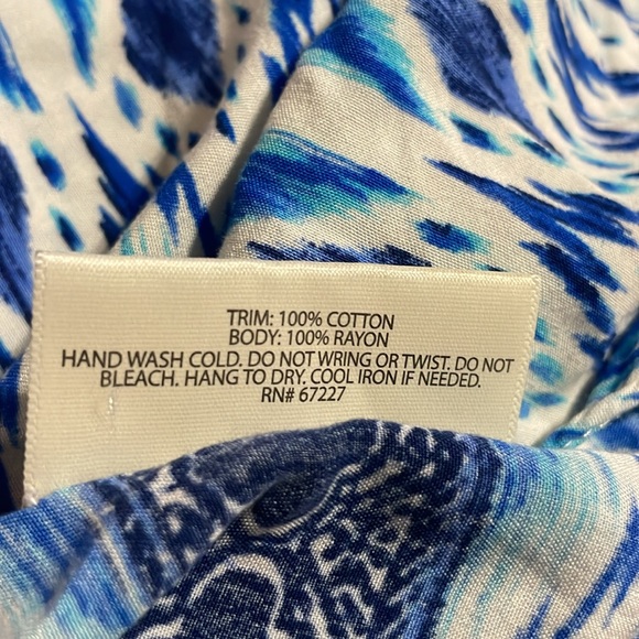 Bobbie Brooks Blue Fringe Trimmed Cover Up - Picture 10 of 10